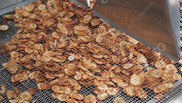 Equipamiento para freír chips de plátano